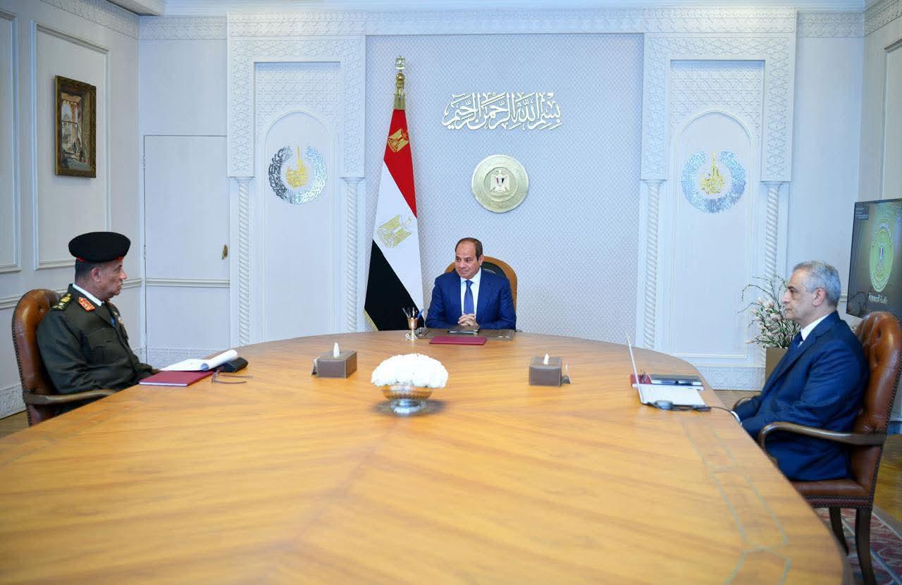 توجيهات الرئيس السيسي خلال اجتماعه مع القائد العام للقوات المسلحة ووزير الدولة للإنتاج الحربي
