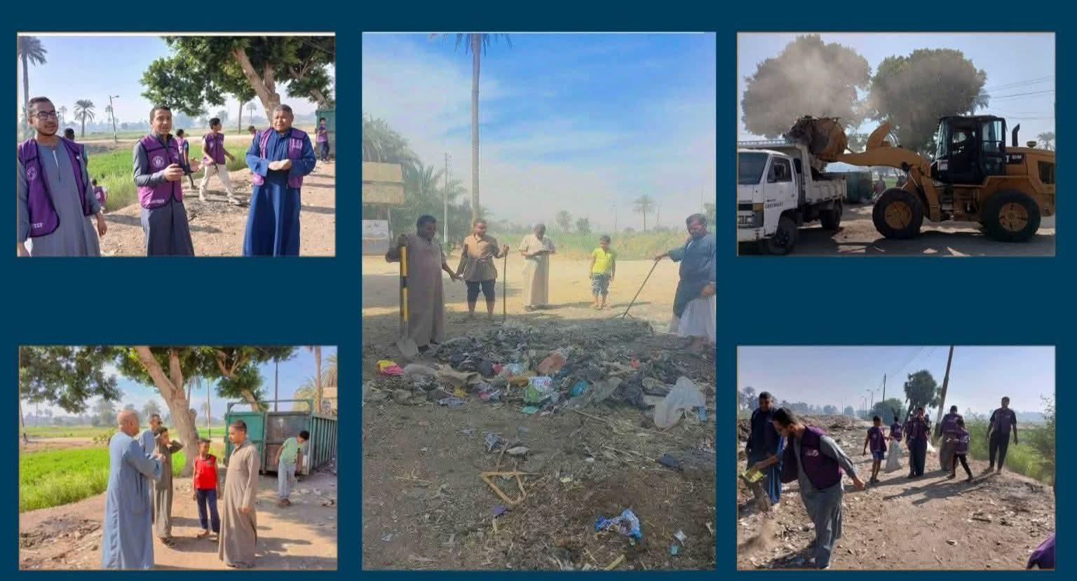 برعاية محافظ قنا.. إطلاق مبادرة "شارك معانا..ونضف ويانا" لتجميل مداخل كوم الضبع بنقادة