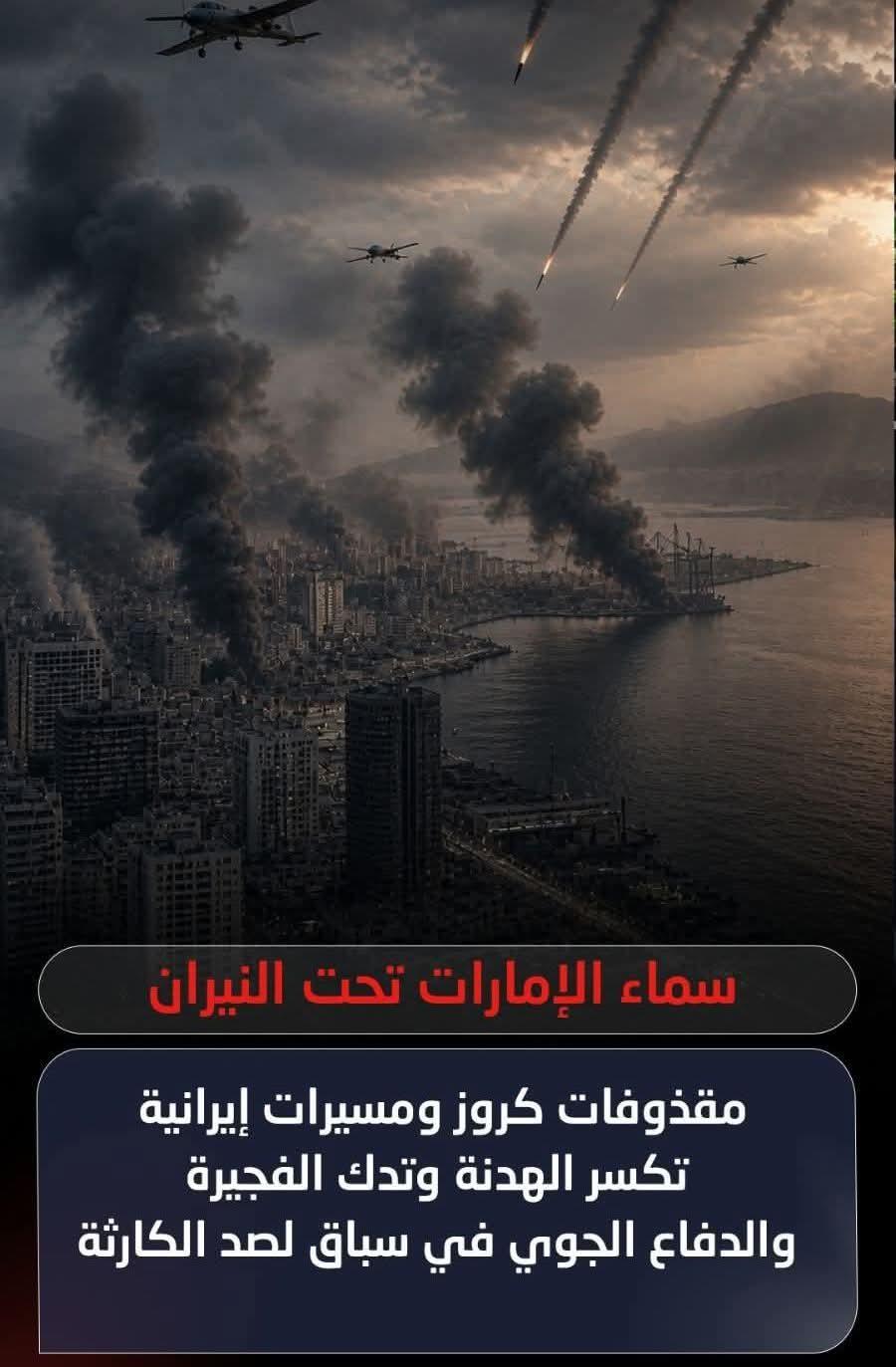 سماء الإمارات تحت النار مقذوفات كروز ومسيرات إيرانية تدك الفجيرة